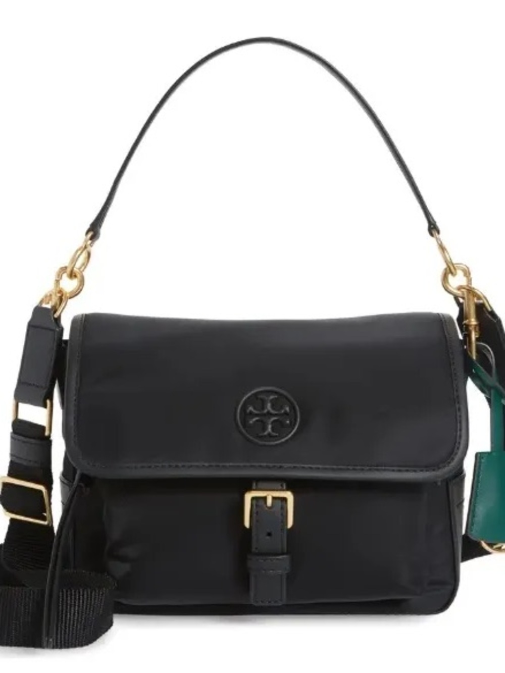 Tory Burch Nylon and Leather Black Crossbody Bag Purse